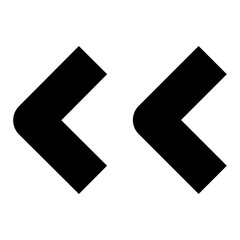 Arrow double left line icon for ui website and application