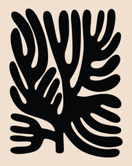 abstract silhouette illustration of sea coral