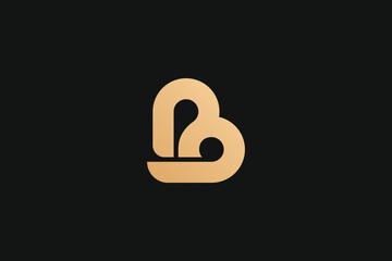 Obraz premium B Letter Gold Trademark Brand Logo