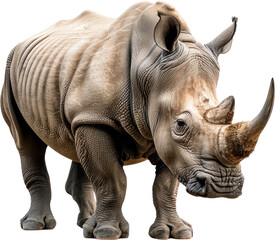 Obraz premium Full body shot of a rhinoceros , Generative Ai