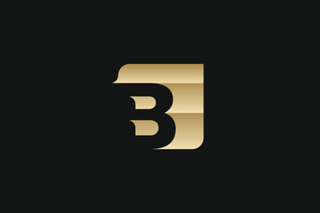 B Letter Gold Trademark Brand Logo