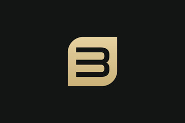 B Letter Gold Trademark Brand Logo