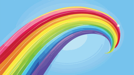 Cartoon rainbow stripes Cartoon Vector style vector