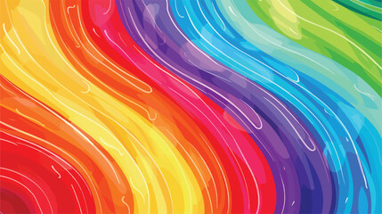 Cartoon rainbow stripes Cartoon Vector style vector