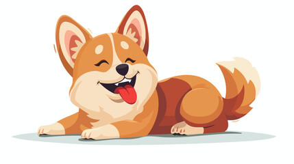 Cheerful dog character. Funny pet. Happy animal Cartoon