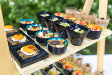 Verrine apéritifs noir