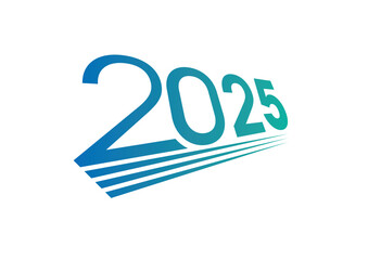 perspective 2025 concept on white background. fast 2025 logo