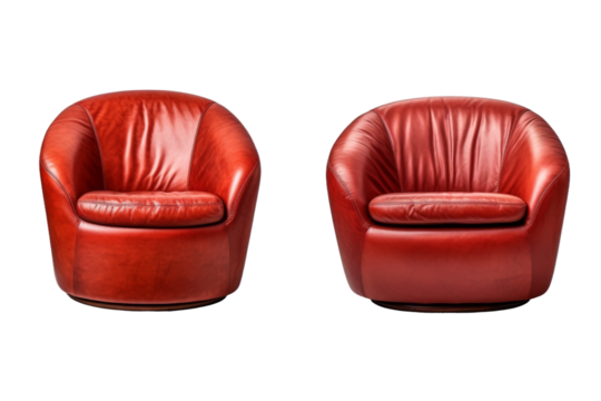 Passionate Red Duo Unites on a White or Clear Surface PNG Transparent Background.