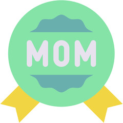 Vector Icon medal, mom, mother day, badge, award