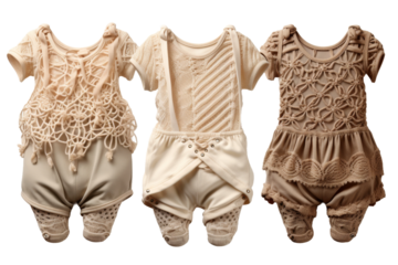 Babbling Baby Threads on a White or Clear Surface PNG Transparent Background.