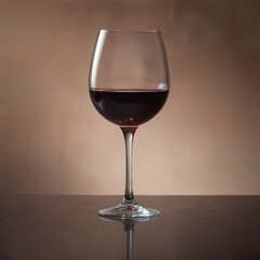 Elegant Red Wine Glass on Textured Background - Sophisticated Drinkware for Fine Dining and Celebrations