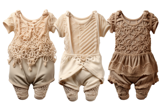 Babbling Baby Threads on a White or Clear Surface PNG Transparent Background.