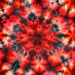 black and red tie dye in seamless pattern