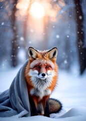 Fototapeta premium red fox vulpes