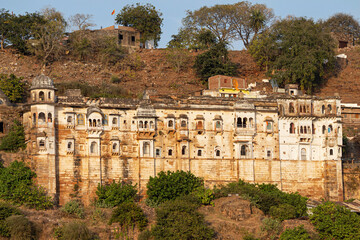 Fototapeta premium View of Mandhata Palace, Omkareshwar, Madhya Pradesh, India.