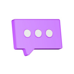 3D Realistic chat or online message