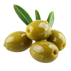 Fototapete Rund green olive fruits, cutout png image © Sebelas Studio