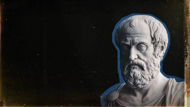 Aristotle a Greek philosopher , to use for presentation, slides or biography - Empty area for writing quote or text