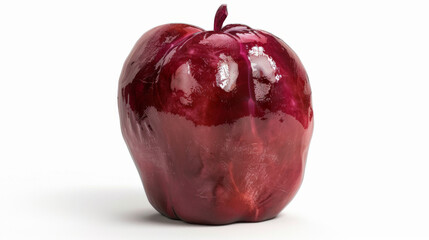 A red apple with a green stem