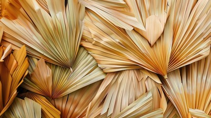 Palm leaves that have been dried