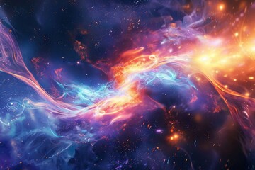 Artistic Representation of Plasma Waves in Outer Space
