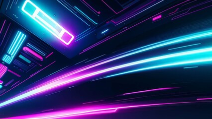 futuristic abstract background with neon light