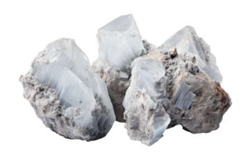 Mystical Formation of Dancing Stones on a White or Clear Surface PNG Transparent Background.