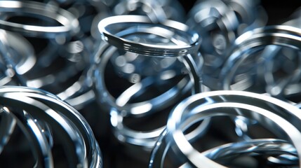 Springs: 3D Spiral Metal Spring with Dynamic Bouncing Vitality