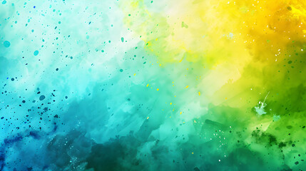 Blue, green and yellow watercolor background