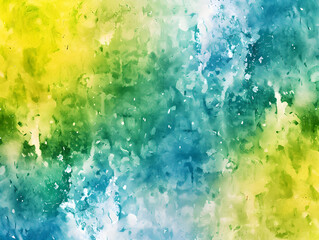 Blue, green and yellow watercolor background