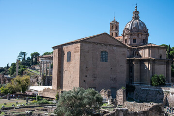 Roman Forum and Palatine Hill is the most famous landmark in Rome, Rome, Italy