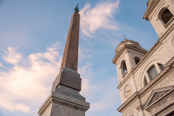 The column of the immaculate conception is the most famous landmark in Rome, Rome, Italy
