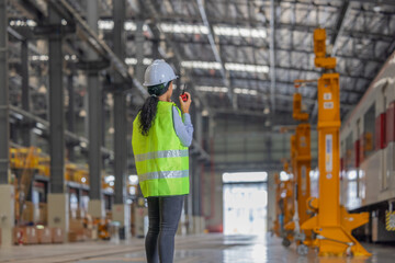 A locomotive engineer manager trains staff, coordinates teams, dispatches work orders and schedules