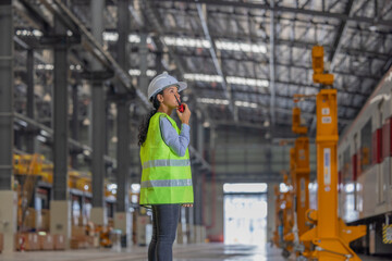 A locomotive engineer manager trains staff, coordinates teams, dispatches work orders and schedules