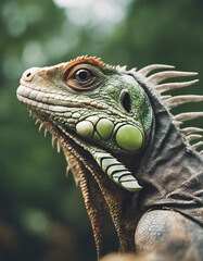 Obraz premium Close up of iguana lizard animal 