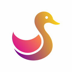 Fototapeta premium Modern duck logo design vector art illustration