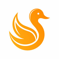 Obraz premium Modern duck logo design vector art illustration