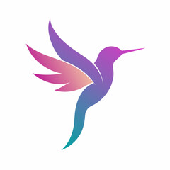 Obraz premium Modern humming bird logo design vector art illustration