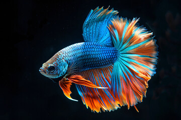 Fototapeta premium siamese fighting fish in aquarium
