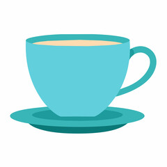 Tea with cup vector illustration 
