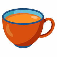 Tea with cup vector illustration 