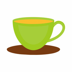 Tea with cup vector illustration 