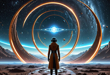 person in the desert