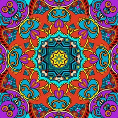 African ethnic fabric pattern features striking blue and red colors, creating a lively  ethnic and fun dimension within the beautiful design ethnic Perfect for the textile industry, it captures 