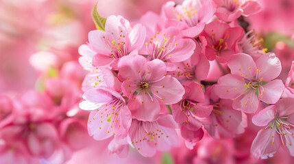 Obraz premium Blooming Pink Cherry Blossoms