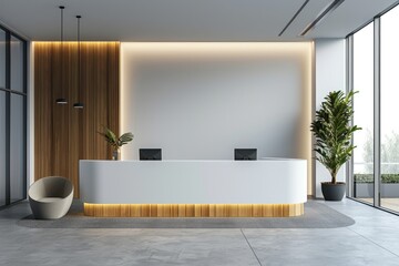 Luxury front desk lobby