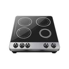 Fototapeta premium Induction hob. Isolated on transparent background 