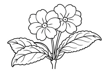 Flower arrangement line art vector design