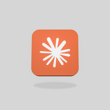 Claude AI App Icon on Flat Gray Background