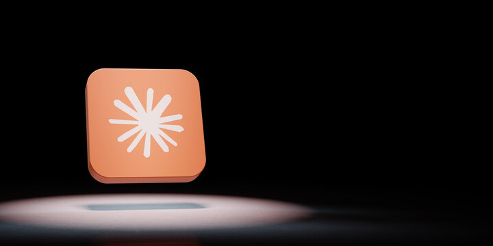 Claude AI App Icon Spotlighted on Black Background